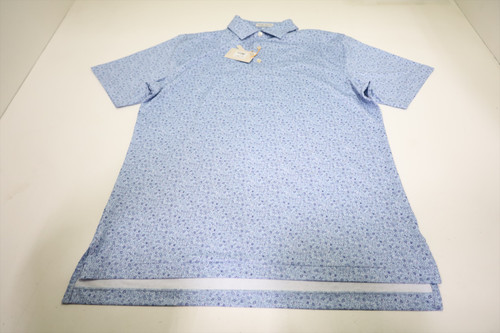 Peter Millar Golf Print Polo Mens Size Medium STRMB New INV12913644