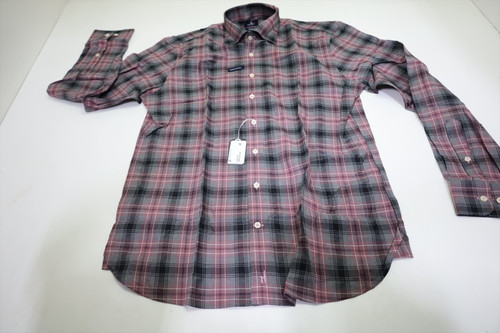 Johnnie-O Golf Angelos_SMS Button Down Mens Size Medium Marron New INV12987795