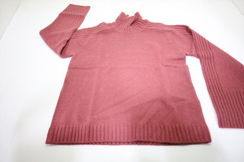 Johnnie-O Simone_SMS 90% Wool Sweater Womens Small Roan Rouge New INV12988071