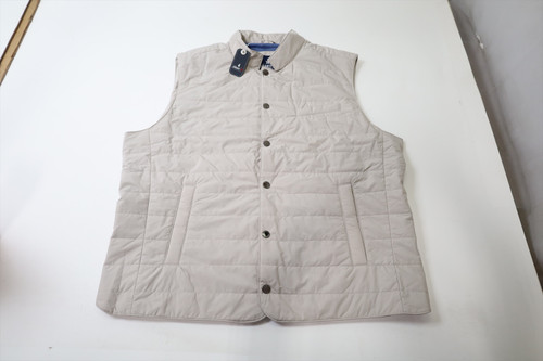 Johnnie-O Golf Apo Vest Mens Size Large TAN Regular 1061G New 01309375