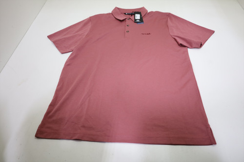 Travis Mathew Golf The Zinna 2.0 Polo Mens Size Large Roan Rouge New INV13051785