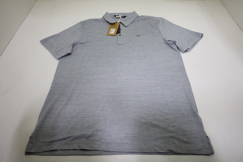 Travis Mathew The Heater Polo Mens Size Large Heather Microchip New INV13050156
