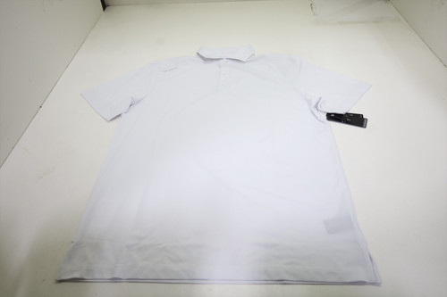 Travis Mathew Heather Active Polo No Logo Polo Mens Size Large White INV13051033