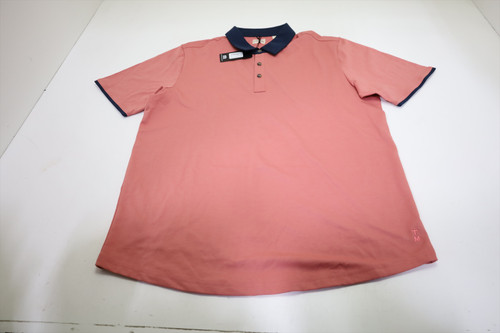 Travis Mathew All Day Social Club Polo Mens Size Large Brick Dust INV13051217
