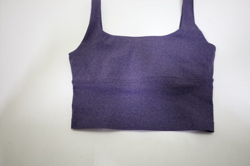 Travis Mathew Moveknit Printed Sport Bra Womens Small Graystone INV13052600