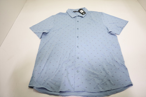 Travis Mathew Golf Comfortknit Geo Polo Mens Size Large Ash Blue New INV13049947
