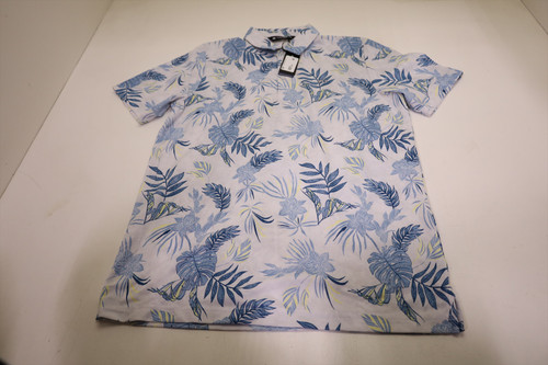 Travis Mathew Island Jubgle Polo Mens Size Large Heather Light Grey INV13050921