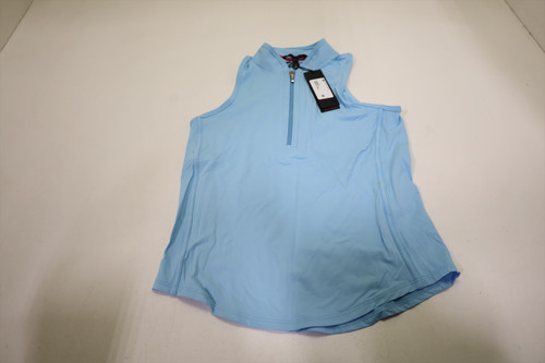 Greyson Sleeveless Vesta Mock Neck Top Polo Womens Size Small Heaven INV12689071