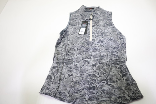 Greyson Wolf Scales Jacquard Halley Polo Womens Small Sand INV12689016