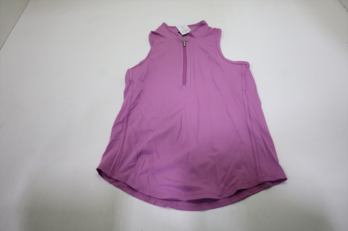 Greyson Sleeveless Vesta Mock Neck Top Polo Womens Size Small Peony INV12709452