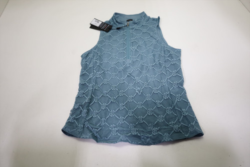 Greyson Wolf Links Lace Sleeveless Halley Polo Womens Small Agave INV12709601