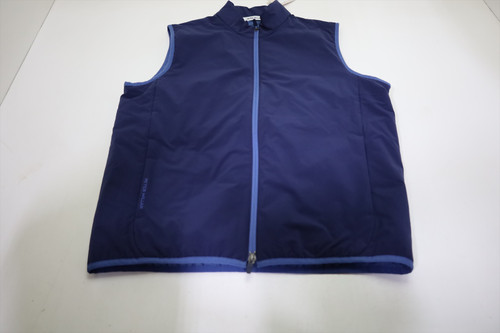 Peter Millar Golf Full Zip Vest  Mens Size  Medium NAV Regular  New INV13083719