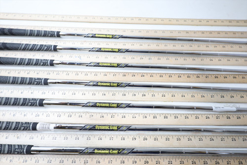 True Temper Dynamic Gold Mid 115 Stiff 34.25-37.5" Iron Shaft Set Pulls 7Pc 6949