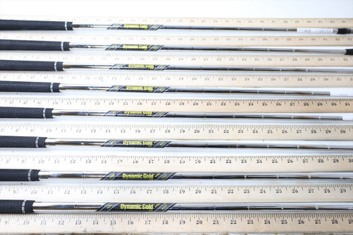 True Temper Dynamic Gold Mid 100 Stiff 33.75-37.5" Iron Shaft Set Pulls 8Pc 8121