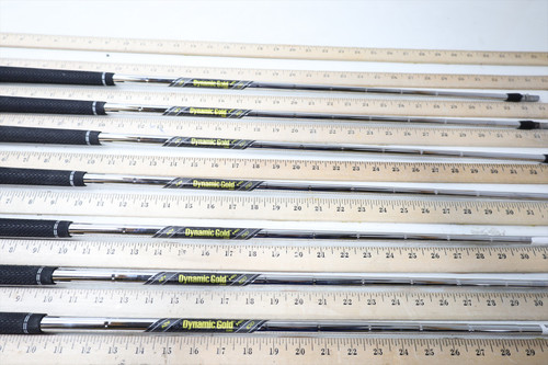 True Temper Dynamic Gold Mid 100 Stiff 34-36.75" Iron Shaft Set Pulls 7Pc 848116