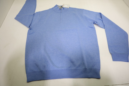 Peter Millar Coolspun Sweater Mens Medium BLEBD 1/4 Zip Sweater New INV13083775