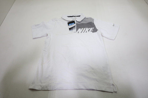 Nike Golf Classic Polo  Boys Size  Medium White Regular  New INV13072671