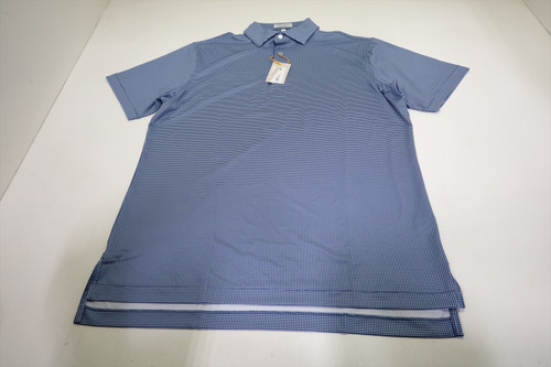 Peter Millar Golf Pattern Polo  Mens Size  Medium BLHZE Regular  New INV13096635