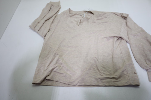 Travis Mathew Cloud Terry Vneck Pullover Womens Small Natural INV13045681