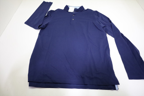 Greyson Golf Long Sleeve Polo  Mens Size  Medium Navy Regular  New INV13141395