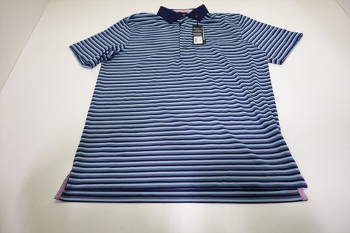 Greyson Golf Teton Polo  Mens Size  Medium Maltese Blue Regular  New INV13144418