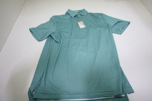 Peter Millar Golf Pattern Polo  Mens Size  Medium SNWPA Regular  New INV13086477