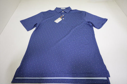Peter Millar Golf Pattern Polo  Mens Size  Medium SNV Regular  New INV13086459