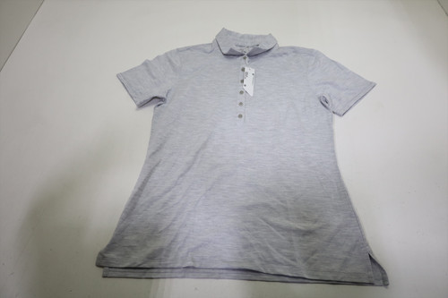 Travis Mathew Golf Featherweight Active Polo  Womens Size  Small Heather Light Grey Regular  Par INV13052120