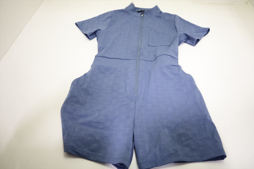 Greyson Wolf Links Jacquard Dani Romper Dress Womens Small Indigo INV13203063