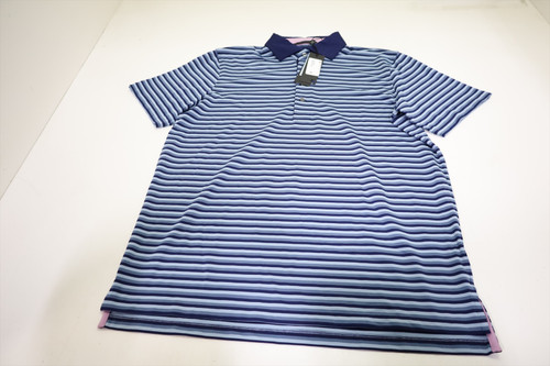 Greyson Golf Teton Polo  Mens Size  Medium Maltese Blue   New INV13113645