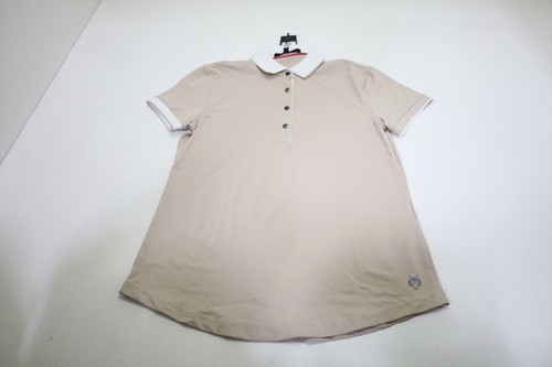 Greyson Scarlett Polo Crowley Collar and Cuff Polo Womens Small Sand INV13120341