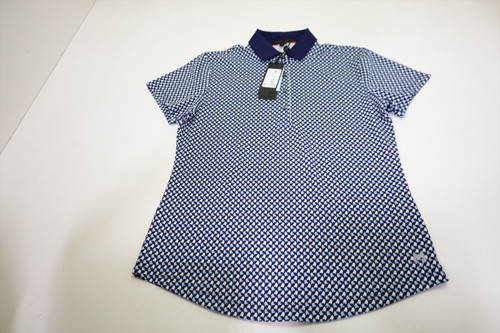 Greyson Wolf Whisperer Scarlett Polo Womens Size Small Maltese Blue INV13120350