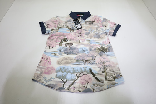 Greyson Olves Roam Scarlett Polo Womens Size Small Wisteria Multi INV13120349