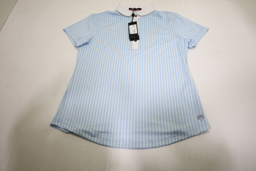 Greyson Golf Windsor Stripe Scarlett Polo Womens Size Small Air New INV13105689