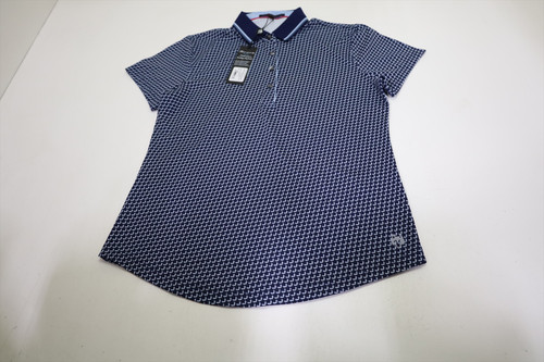 Greyson Wolvestooth Scarlett Polo Womens Small Maltese Blue INV13120353