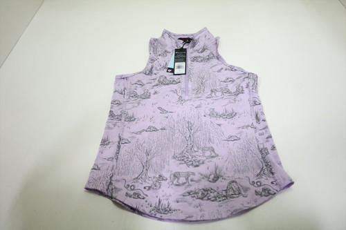 Greyson Golf Willow Toile Sleeveless Vesta Mock Neck Top Polo  Womens Size Small Lavender Mist INV13073066