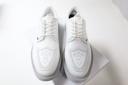G/FORE Golf GALLIVANTER LEATHER BROGUE Shoe Men Size 9 Snow/Nim INV13493559