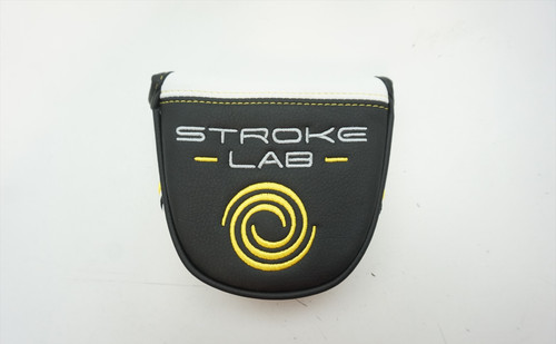 Odyssey Stroke Lab Heel Shafted Mallet Putter Headcover Good White/Yellow/Black