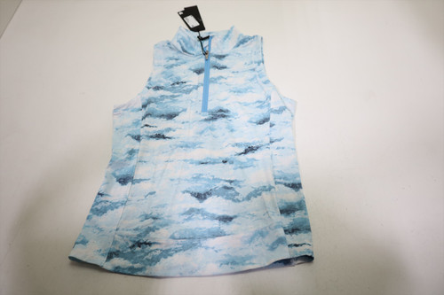 Greyson Painted Clouds SLeeveless Halley Polo Womens Small Heaven INV13144974