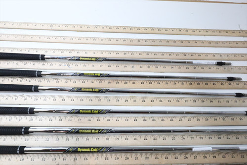 True Temper Dynamic Gold Mid 100 S300 33.75-36.75" Iron Shaft Set Pulls 664235