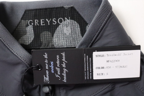 【美品】グレイソン ジャケットS グレー×ブラック GREYSON ゴルフ Greyson Golf Trailwolf Jacket Mens Size Small Stingray New