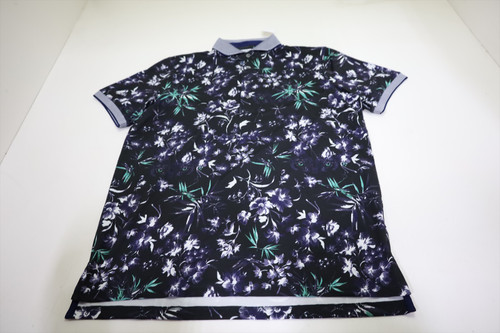 Greyson Golf Dark Floral Polo Mens Size Medium Maltese Blue New INV13388896
