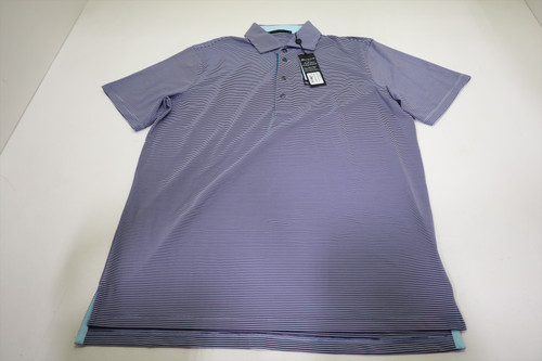 Greyson Golf Saranac Polo Mens Size Medium Heron/Mulberry New INV13097807