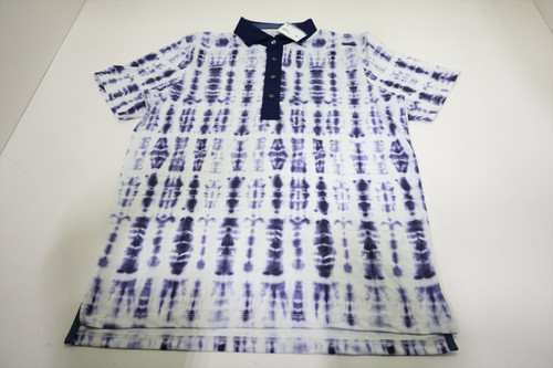 Greyson Golf Shibori Polo Mens Size Medium Maltese Blue New INV13385284