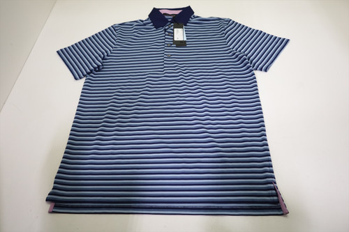 Greyson Golf Print Polo Mens Size Medium Maltese Blue Regular New