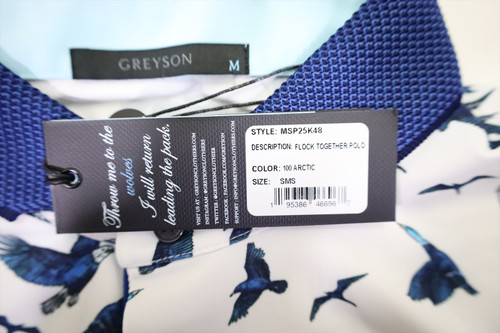 GREYSON グレイソン　Flock together poro 表記M Greyson Golf Flock Together Polo Mens Size Medium Arctic New