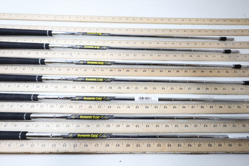 True Temper Dynamic Gold Mid 115 Stiff 34.25-36.75 Iron Shaft Set Pulls 7Pc 1755