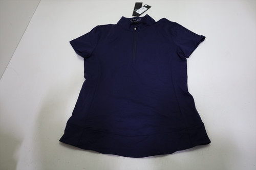 Greyson SS Halley II 1/4 Zip Polo Womens Size Small Maltese Blue New INV13367744
