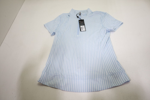 Greyson Windsor Stripe SS Halley II 1/4 Zip Polo Womens Small Air INV13103281