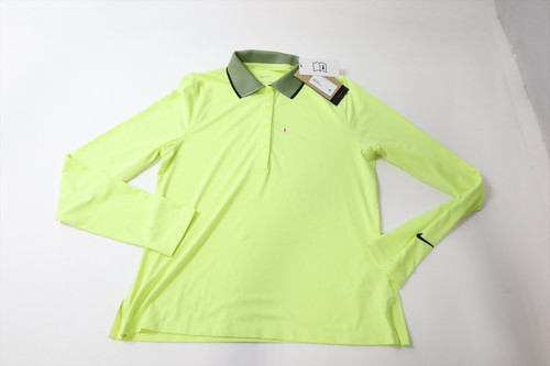 Nike Golf Long Sleeve Polo Womens Size Small Light Green New INV13612811